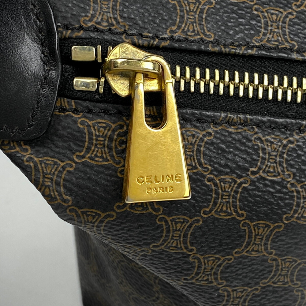 Celine Macadam Pattern Pouch Canvas Handbag Black… - image 5